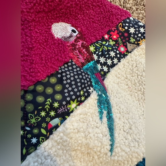 Disney Encanto faux Shearling Teddy colorful zip up jacket kids size 13 - Picture 10 of 17